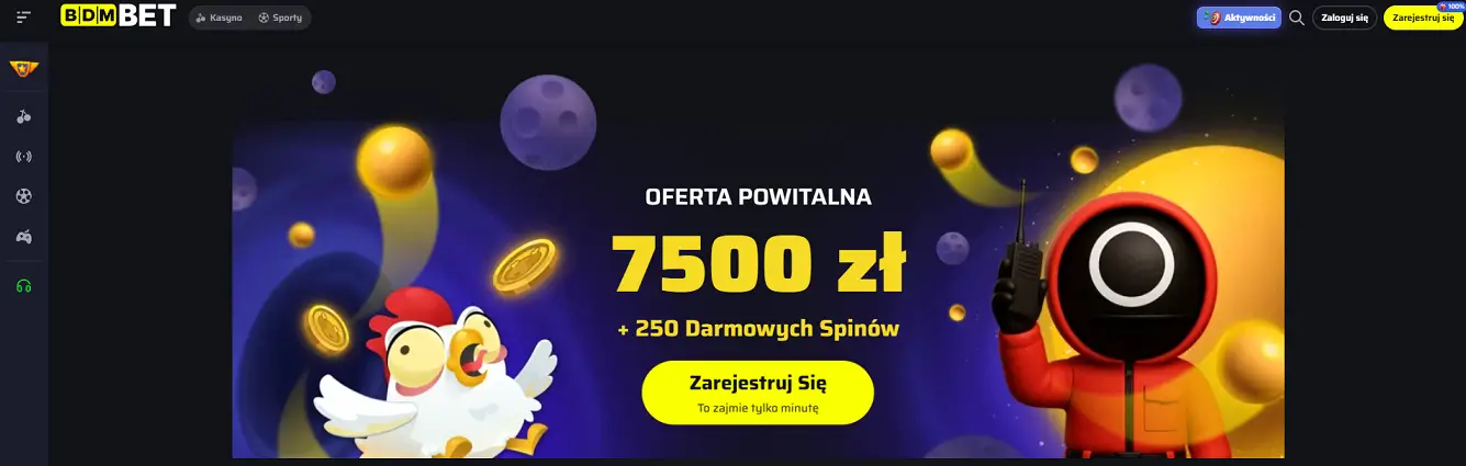 Menu główne Bdmbet Casino